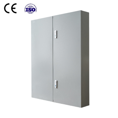 Buy Double Door Metal Electrical Cabinet Carbon Steel Electrical Enclosure Wall Mount Key Lock online manufacture