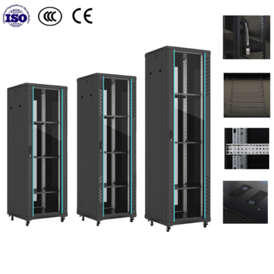 satın al Güç Kapalı Sunucu Rack Elektrikli Kaplama 42U Ağ Kabineti Yerde Durma online manufacture