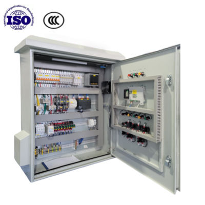 comprar Cabinet de control PLC de metal personalizado Panel de control de estación de bomba integrado online manufacture